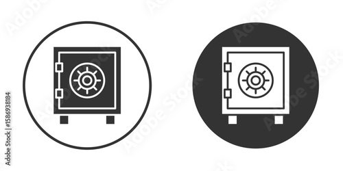 Safe icon in modern minimalistic flat versions