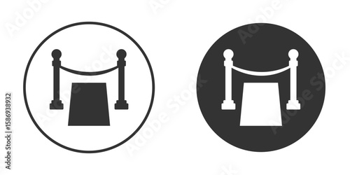 Red carpet icon in modern minimalistic flat versions