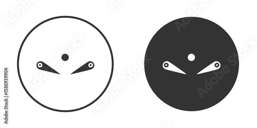 Pinball icon in modern minimalistic flat versions