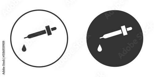 Pipette icon in modern minimalistic flat versions