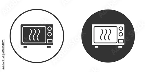 Microwave icon in modern minimalistic flat versions