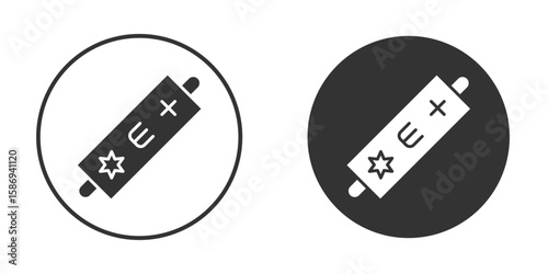 Mezuzah icon in modern minimalistic flat versions