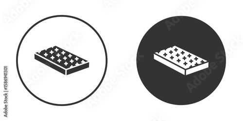 Mattress icon in modern minimalistic flat versions