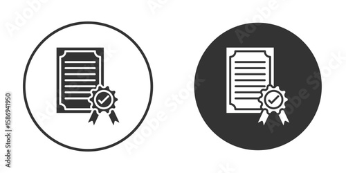 License icon in modern minimalistic flat versions