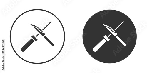 Knife sharpener icon in modern minimalistic flat versions