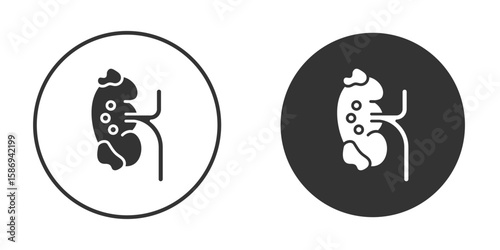 Kidney disease icon in modern minimalistic flat versions
