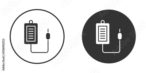 Intravenous icon in modern minimalistic flat versions