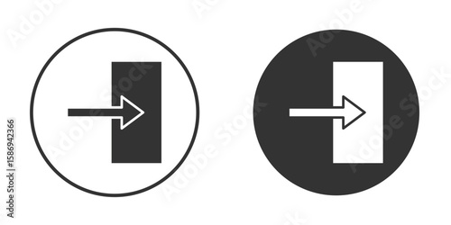 Inside icon in modern minimalistic flat versions