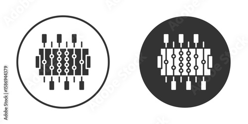 Foosball icon in modern minimalistic flat versions