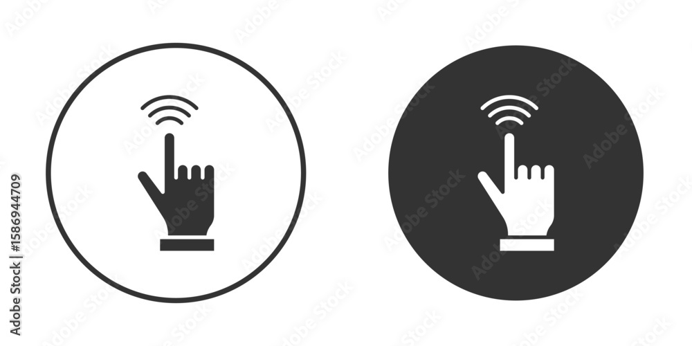 Obraz premium Finger control icon in modern minimalistic flat versions