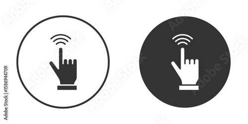 Finger control icon in modern minimalistic flat versions