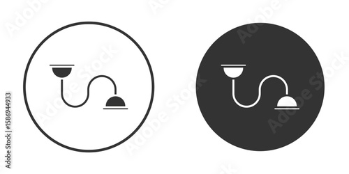 Exercise bands icon in modern minimalistic flat versions