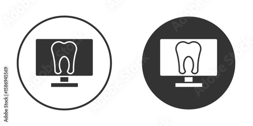 Dental X ray icon in modern minimalistic flat versions