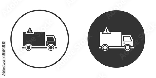 Delivery delay icon in modern minimalistic flat versions