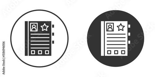 Criminal record icon in modern minimalistic flat versions