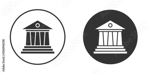 Courthouse icon in modern minimalistic flat versions