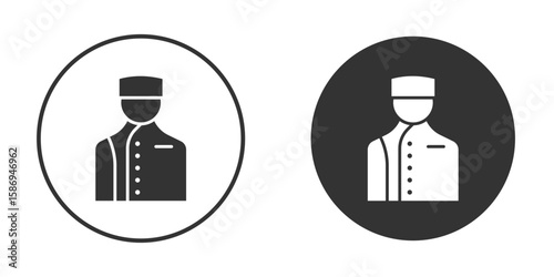 Concierge icon in modern minimalistic flat versions