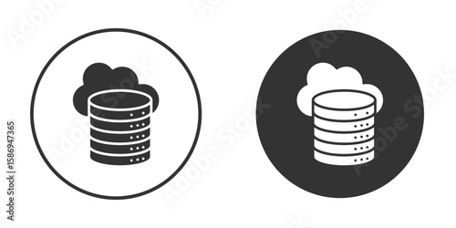 Cloud server icon in modern minimalistic flat versions