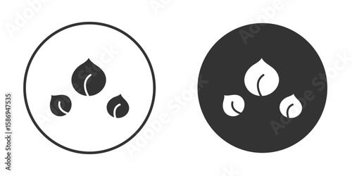 Chickpeas hummus icon in modern minimalistic flat versions