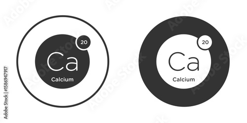 Calcium icon in modern minimalistic flat versions
