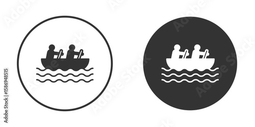 Boat race icon in modern minimalistic flat versions