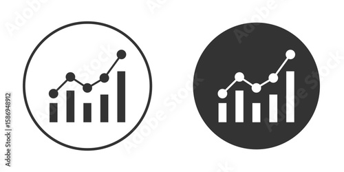 Benchmarking icon in modern minimalistic flat versions