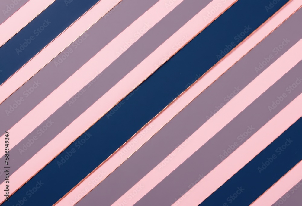 Fototapeta premium Pink lavender and navy diagonal striped background