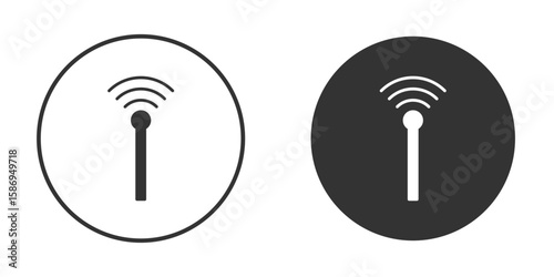 Antenna icon in modern minimalistic flat versions