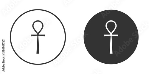 Ankh icon in modern minimalistic flat versions