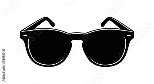 Vector explore stylish black sunglasses vector illustration for eye protection and fashion accessory design needs now
