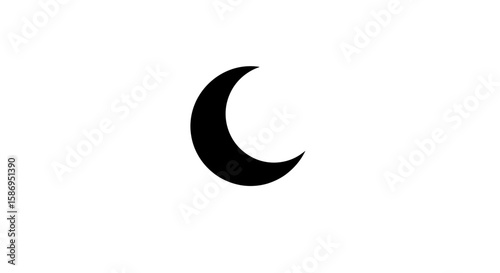 Vector download crescent moon vector illustration for free night sky astrology astronomy and space related design 100