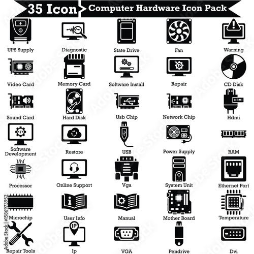 Computer Hardware Icon Pack