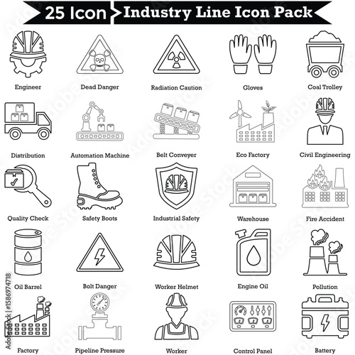 Industry Line Icon Pack