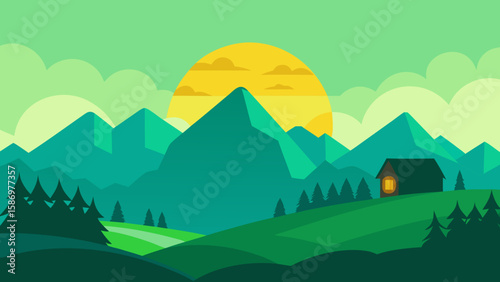 Clean Bright Background Scene Sun Drenched Field Peaceful Calm Serene Nature