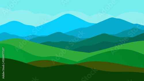 Serene Clean Natural Scene Background Peaceful Calm Tranquil Nature Landscape