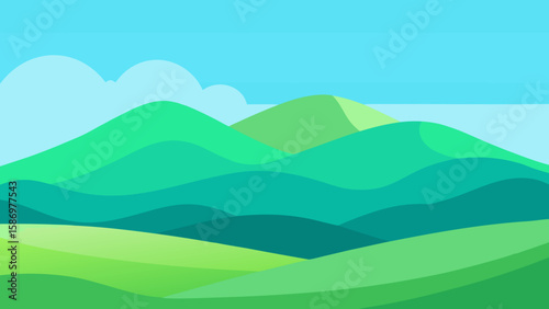 Calming Layered Outdoor Setting Background Scene Peaceful Serene Nature Design
