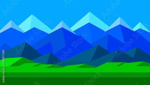 Stylized Outdoor Backdrop Winding Path Background Scene Peaceful Calm Serene