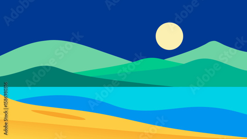 Serene Natural Backdrop Background Scene Style for Digital Art