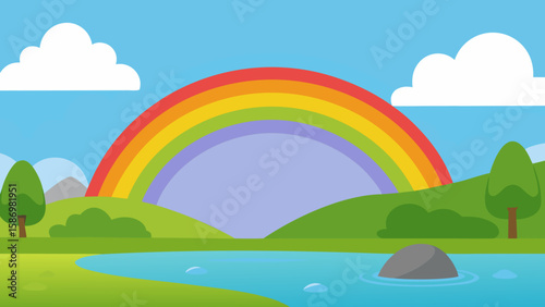 Crisp Vector Art Background of Pristine Nature for Clean Digital Use