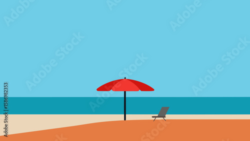 Minimalist Tropical Beach Background for Clean Digital Creations