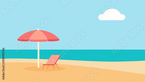 Peaceful Coastal Landscape Background Scene for Calm Digital Content