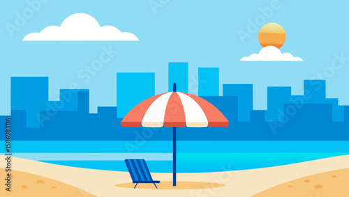 Serene Coastal Landscape Background Scene for Calm Digital Creations