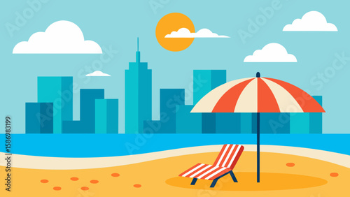 Picturesque Coastal Getaway Background Scene for Dreamy Digital Art