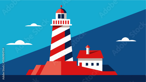 The towns iconic lighthouse is featured on postcards welcoming visitors with its bright red and white stripes.