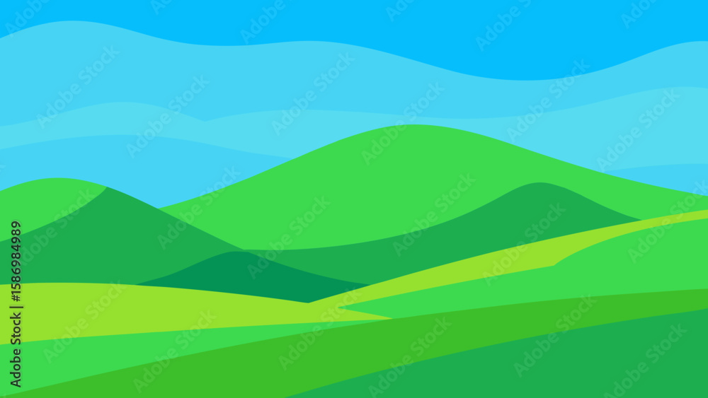 Obraz premium Bright and Fresh Background Image of Unblemished Green Field