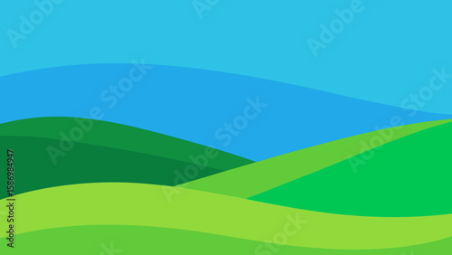 Minimalist Abstract Background Using Only the Essence of Green