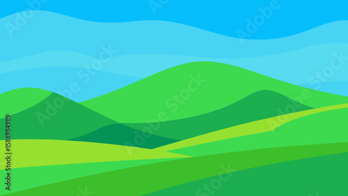 Bright and Fresh Background Image of Unblemished Green Field