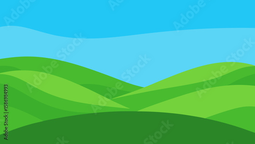Basic Landscape Background That Serves as a Green Foundation