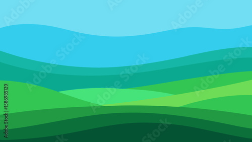 Vector Gradient Background Smooth Transitions of Green Hues