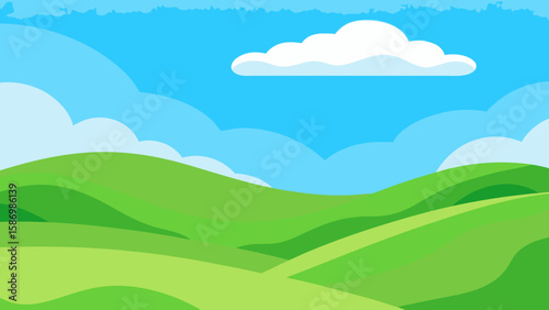 Serene Background with Flowing Green Hills a Gentle Natural Scene
